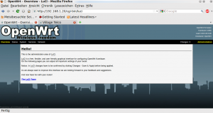 LUCI start page